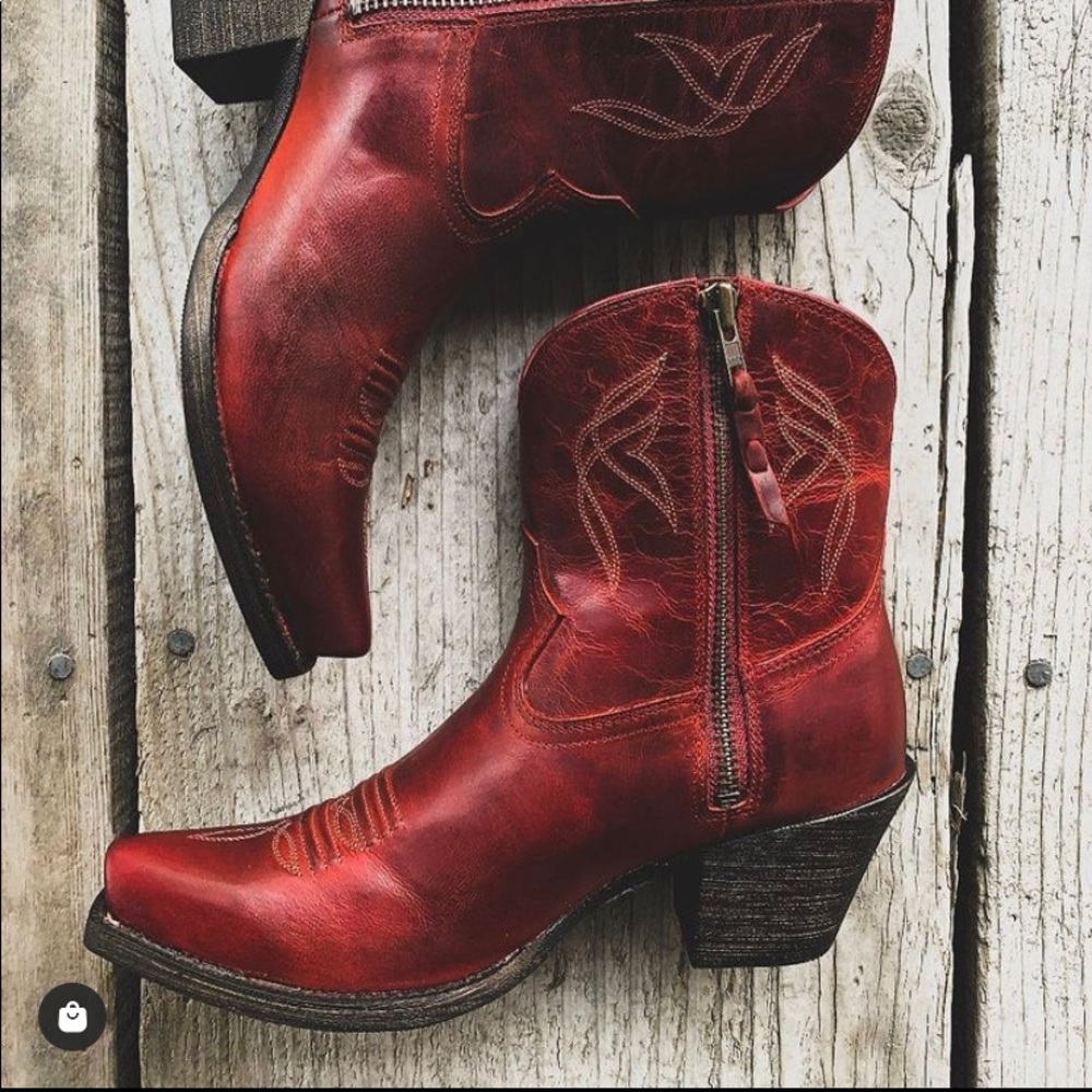 Ariat red booties